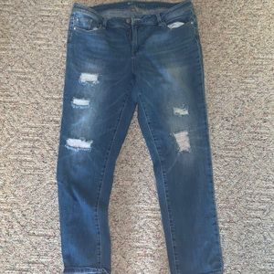 Sequin Ripped Jeans